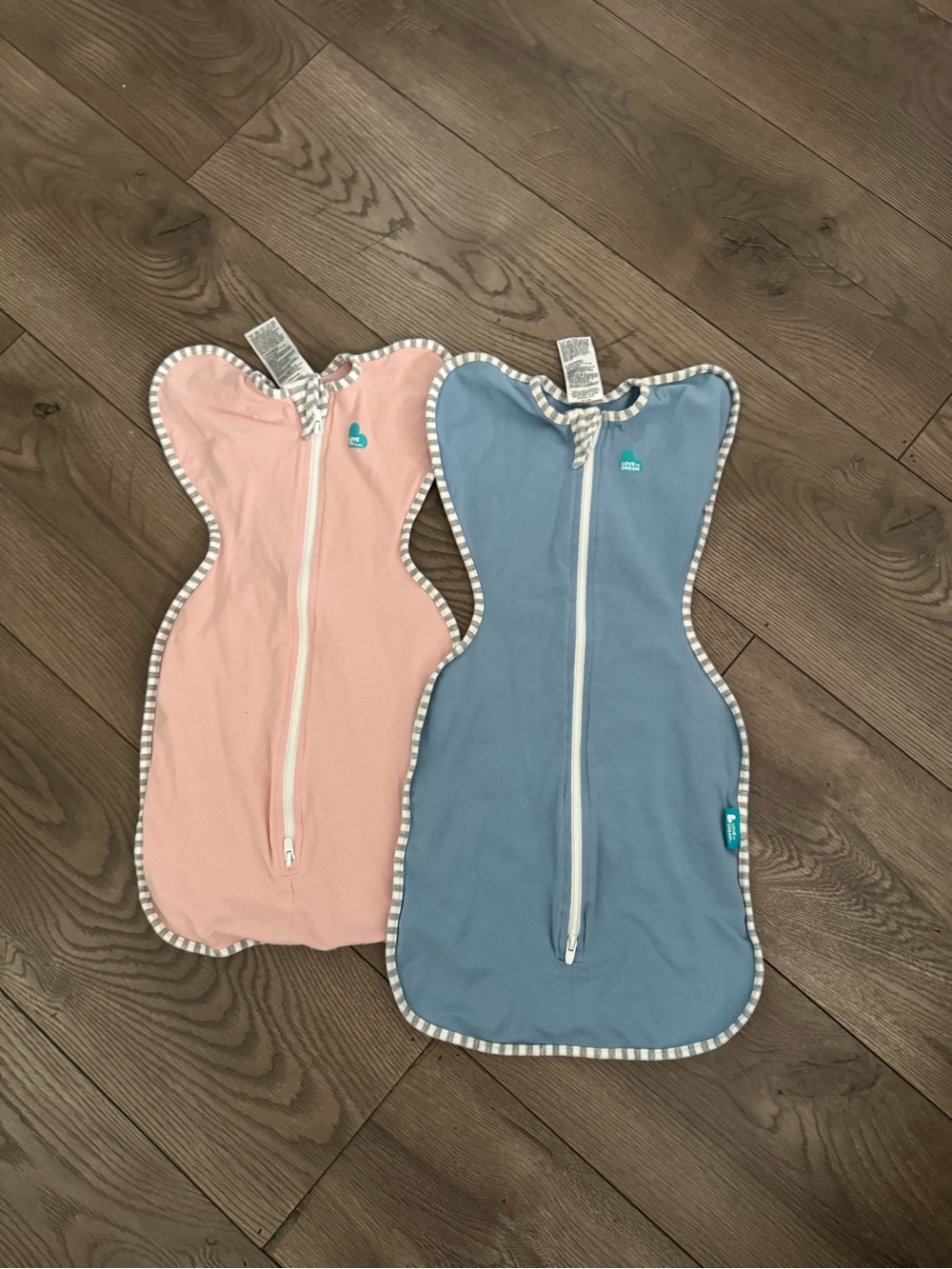 Love To Dream Baby Sleep Swaddle Sack Zip Up Bundle Pink and Blue Size NB/S